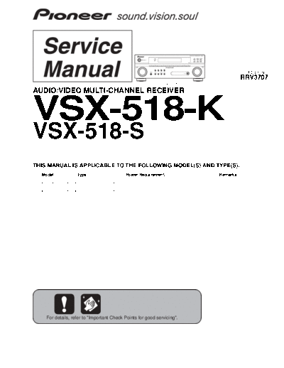 Pioneer hfe pioneer vsx-518-k-s service rrv3707  Pioneer Audio VSX-518 hfe_pioneer_vsx-518-k-s_service_rrv3707.pdf