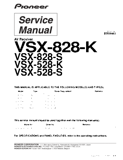 Pioneer hfe   vsx-528 828 k s service rrv4441 en  Pioneer Audio VSX-828K hfe_pioneer_vsx-528_828_k_s_service_rrv4441_en.pdf