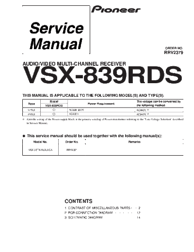 Pioneer hfe   vsx-839rds service  Pioneer Audio VSX-839RDS hfe_pioneer_vsx-839rds_service.pdf