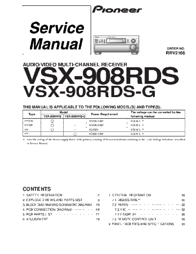 Pioneer hfe   vsx-908rds service  Pioneer Audio VSX-908RDS hfe_pioneer_vsx-908rds_service.pdf
