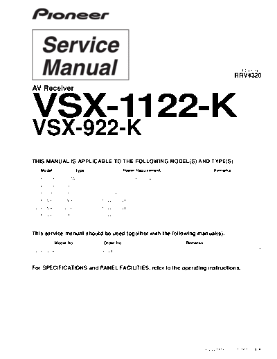 Pioneer hfe pioneer vsx-922-k 1122-k service en  Pioneer Audio VSX-922K-1122K hfe_pioneer_vsx-922-k_1122-k_service_en.pdf