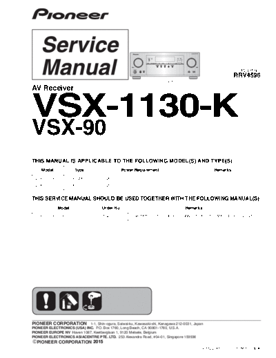 Pioneer RRV4596 - VSX-1130-K, VSX-90  Pioneer Audio VSX-1130-K RRV4596 - VSX-1130-K, VSX-90.pdf