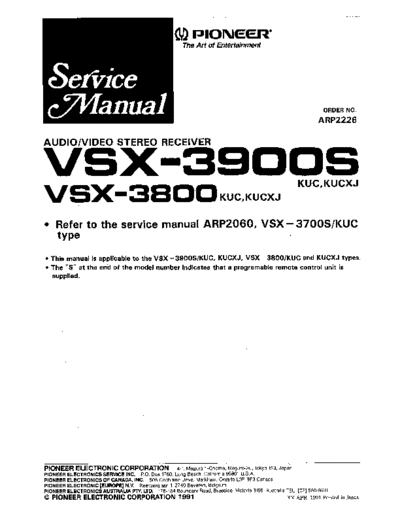 Pioneer hfe   vsx-3800 3900s service arp2226 en  Pioneer Audio VSX-3900S hfe_pioneer_vsx-3800_3900s_service_arp2226_en.pdf