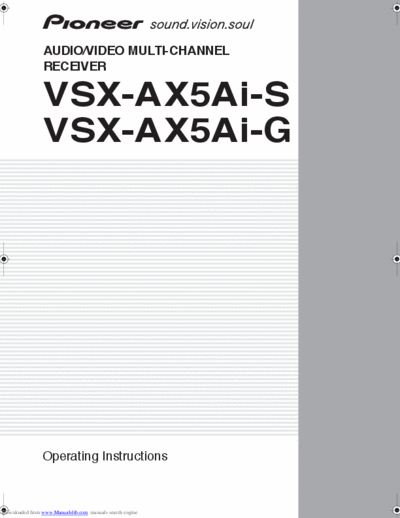 Pioneer vsxax5aig  Pioneer Audio VSX-AX5Ai vsxax5aig.pdf