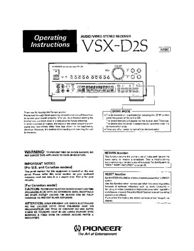 Pioneer hfe pioneer vsx-d2s en  Pioneer Audio VSX-D2S hfe_pioneer_vsx-d2s_en.pdf