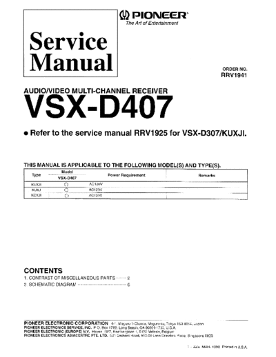 Pioneer hfe   vsx-d407 service rrv1941 en  Pioneer Audio VSX-D407 hfe_pioneer_vsx-d407_service_rrv1941_en.pdf