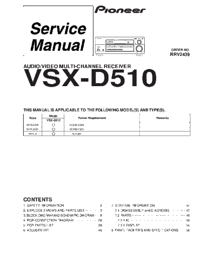 Pioneer hfe pioneer vsx-d510 service  Pioneer Audio VSX-D510 hfe_pioneer_vsx-d510_service.pdf
