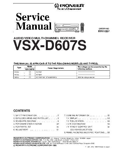 Pioneer Pioneer+VSX-D607S+RRV1897  Pioneer Audio VSX-D607 Pioneer+VSX-D607S+RRV1897.pdf