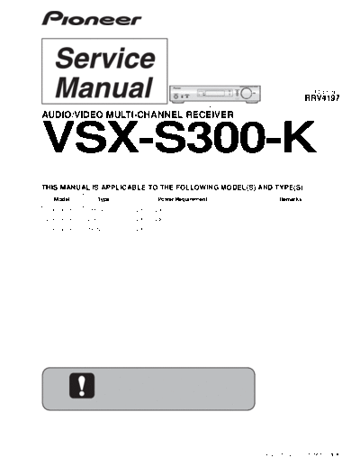 Pioneer hfe pioneer vsx-s300-k service en rrv4197  Pioneer Audio VSX-S300-K hfe_pioneer_vsx-s300-k_service_en_rrv4197.pdf