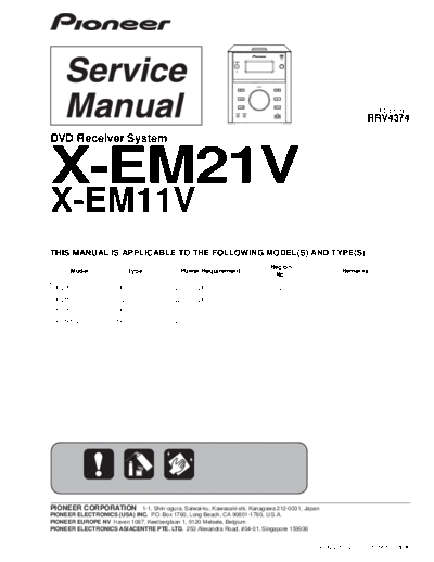 Pioneer hfe pioneer x-em11v em21v service en  Pioneer Audio X-EM21 hfe_pioneer_x-em11v_em21v_service_en.pdf