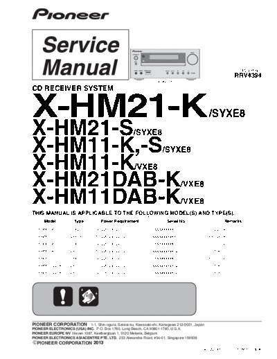 Pioneer PIONEER X-HM21-K HM21-S HM21DAB HM11DAB RRV4394 sm  Pioneer Audio X-HM11DAB PIONEER_X-HM21-K_HM21-S_HM21DAB_HM11DAB_RRV4394_sm.pdf