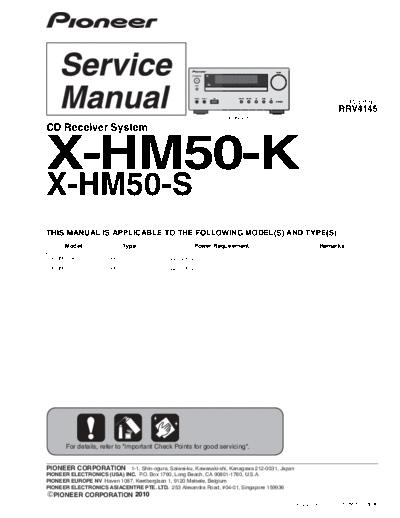 Pioneer X-HM50-K X-HM50-S RRV4145  Pioneer Audio X-HM50-K X-HM50-K_X-HM50-S_RRV4145.pdf