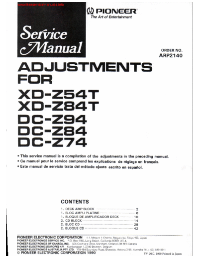 Pioneer xd-z54t-am  Pioneer Audio XD-Z54T xd-z54t-am.pdf