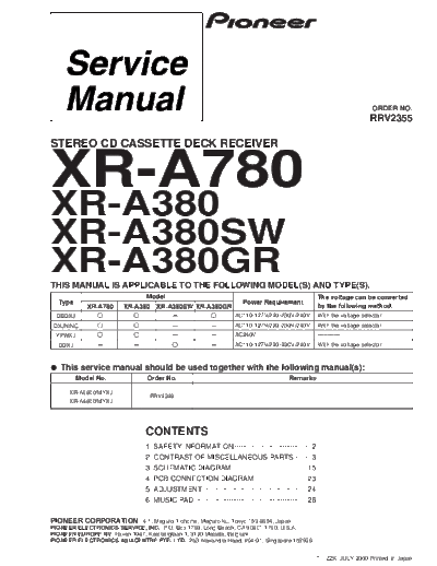 Pioneer hfe   xr-a380 780 service rrv2355 en  Pioneer Audio XR-A380 hfe_pioneer_xr-a380_780_service_rrv2355_en.pdf