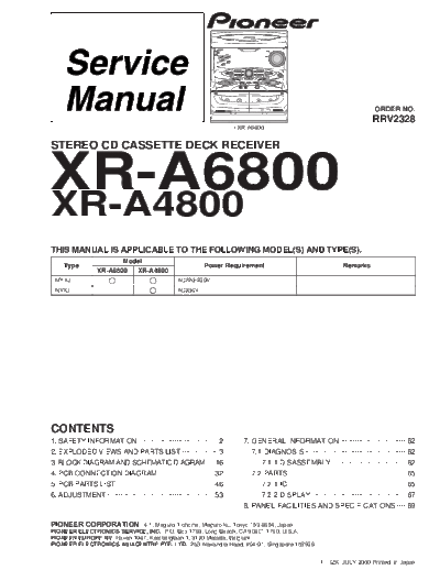 Pioneer hfe   xr-a4800 a6800 service rrv2328 en  Pioneer Audio XR-A6800 hfe_pioneer_xr-a4800_a6800_service_rrv2328_en.pdf