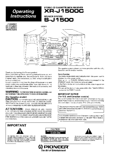 Pioneer 186e3972-1760-4790-8fd6-861159033dce  Pioneer Audio XR-J1500C 186e3972-1760-4790-8fd6-861159033dce.pdf