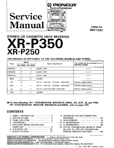Pioneer hfe pioneer xr-p250 350 service rrv1222 en  Pioneer Audio XR-P250 hfe_pioneer_xr-p250_350_service_rrv1222_en.pdf
