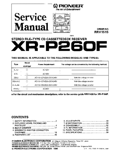 Pioneer xr-p260f  Pioneer Audio XR-P260F pioneer_xr-p260f.pdf