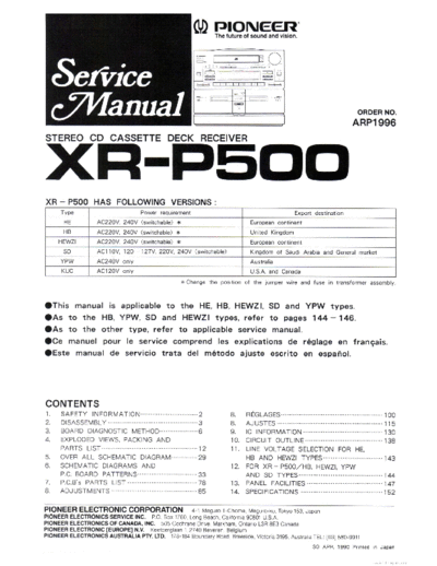 Pioneer hfe   xr-p500 service en  Pioneer Audio XR-P500 hfe_pioneer_xr-p500_service_en.pdf