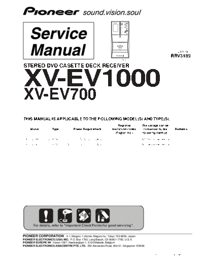 Pioneer hfe pioneer xv-ev700 ev1000 service rrv3189 en  Pioneer Audio XV-EV1000 hfe_pioneer_xv-ev700_ev1000_service_rrv3189_en.pdf