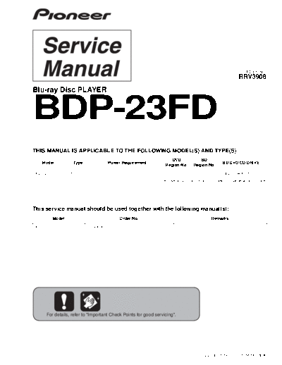 Pioneer hfe pioneer bdp-23fd service en  Pioneer Blue Ray BDP-23FD hfe_pioneer_bdp-23fd_service_en.pdf