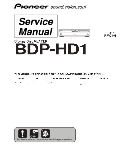 Pioneer hfe pioneer bdp-hd1 rrv3466 service en  Pioneer Blue Ray BDP-HD1 hfe_pioneer_bdp-hd1_rrv3466_service_en.pdf
