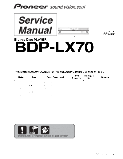 Pioneer hfe pioneer bdp-lx70 service en  Pioneer Blue Ray BDP-LX70 hfe_pioneer_bdp-lx70_service_en.pdf