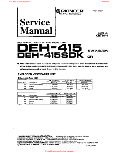 Pioneer deh-415  Pioneer Car Audio DEH-505 deh-415.pdf