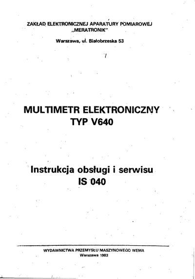 . Various V640 INSTR  . Various Polskie V640_INSTR.djvu