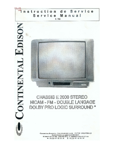 CONTINENTAL EDISON Continental-Edison Chassis-E2000[1].part1  . Rare and Ancient Equipment CONTINENTAL EDISON TV E2000 chassis Continental-Edison_Chassis-E2000[1].part1.rar