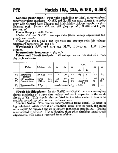 PYE (GB) Pye G38K  . Rare and Ancient Equipment PYE (GB) Pye_G38K.pdf