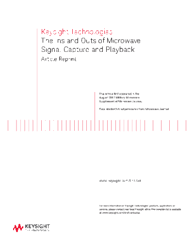 Agilent The Ins and Outs of Microwave Signal Capture and Playback - Article Reprint 5991-1366EN c20140620 [4  Agilent The Ins and Outs of Microwave Signal Capture and Playback - Article Reprint 5991-1366EN c20140620 [4].pdf