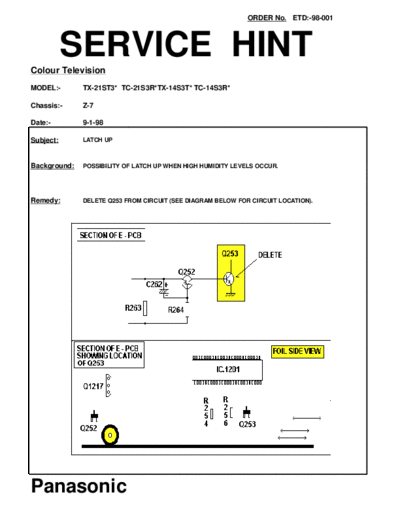 panasonic 98001  panasonic Bullettines Bulletins z-7 98001.pdf