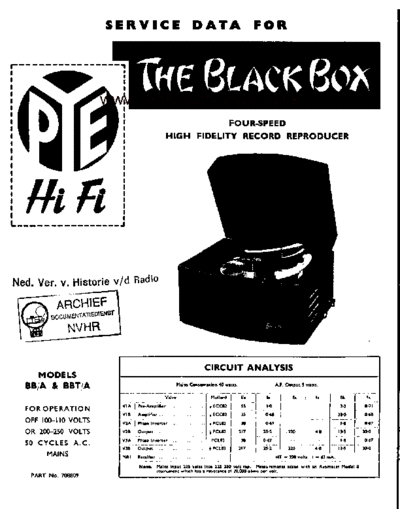 PYE (GB) Pye BlackBox4Sp  . Rare and Ancient Equipment PYE (GB) Pye_BlackBox4Sp.pdf