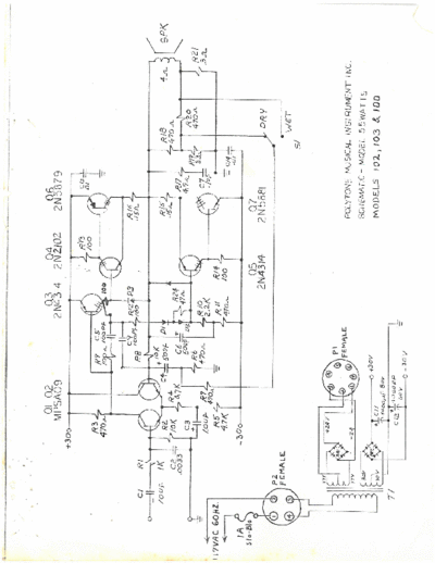 POLYTONE 55W Power Amp (Models 100, 102, 103) Schematic  . Rare and Ancient Equipment POLYTONE Polytone 55W Power Amp (Models 100, 102, 103) Schematic.pdf