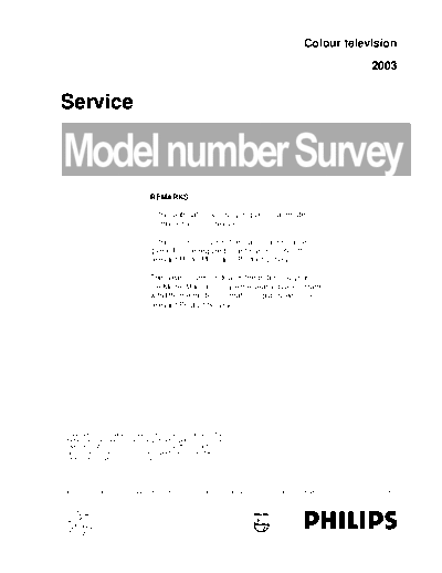 Philips chassis model 2003 336  Philips Product survey Model Nr Survey 2003 chassis_model 2003_336.pdf