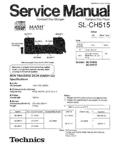 panasonic 4369 - manual de servicio  panasonic Audio SL-CH515 4369 - manual de servicio.pdf