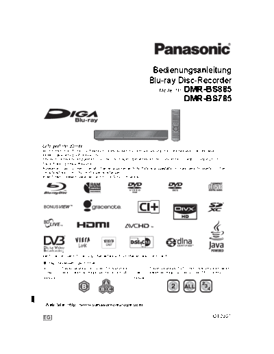 panasonic vqt2j67  panasonic Blue Ray DMR-BS785 Bedienungsanleitung vqt2j67.pdf