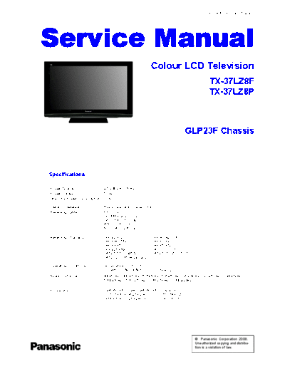 panasonic PCZ0810189CE  panasonic LCD TX-37LZ8P PCZ0810189CE.pdf