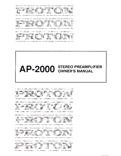 PROTON hfe   ap-2000 en  . Rare and Ancient Equipment PROTON Audio AP-2000 hfe_proton_ap-2000_en.pdf