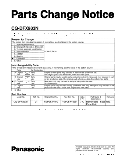 panasonic pcn00qdfx983n  panasonic Bullettines Bulletins buleitins new AUDIO pcn00qdfx983n.pdf