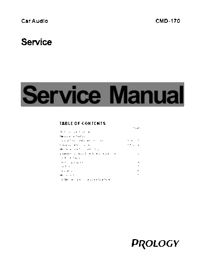 . Rare and Ancient Equipment prology cmd-170 service manual  . Rare and Ancient Equipment PROLOGY Car Audio CMD-170 prology_cmd-170_service_manual.pdf