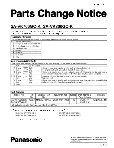 panasonic md0301005p3  panasonic Bullettines Bulletins buleitins new AUDIO md0301005p3.pdf