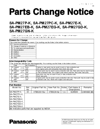 panasonic md0301007p0  panasonic Bullettines Bulletins buleitins new AUDIO md0301007p0.pdf