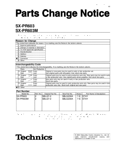 panasonic SX PR603pcn  panasonic Bullettines Bulletins buleitins new AUDIO SX_PR603pcn.pdf