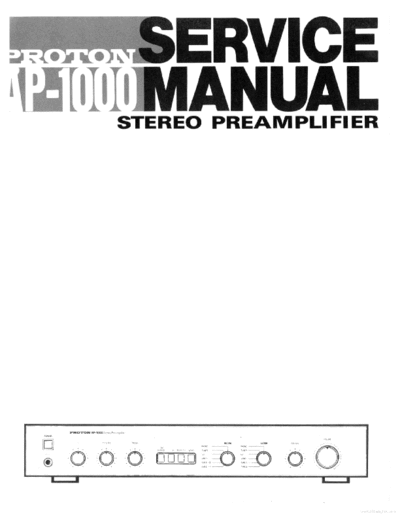 PROTON hfe proton ap-1000 service en  . Rare and Ancient Equipment PROTON Audio AP-1000 hfe_proton_ap-1000_service_en.pdf