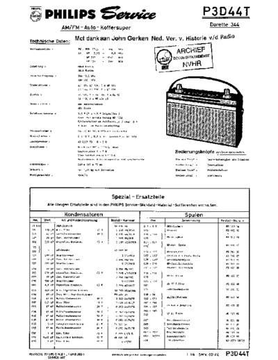 Philips Philips P3D44T  Philips Audio P3D44T P3D44T Dorette Philips_P3D44T.pdf