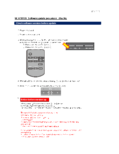 panasonic htb770 ver9 procedure  panasonic Audio SC-HTB770 doc htb770_ver9_procedure.pdf