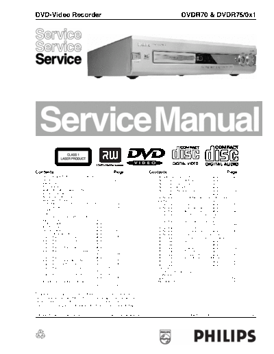 Philips SM 312278513321 EN  Philips CD DVD DVDR75 Service manual SM_312278513321_EN.pdf