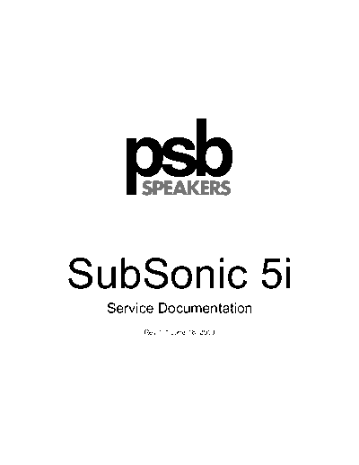 PSB PSB Speakers SS5i-ServiceManual-1d1  . Rare and Ancient Equipment PSB Audio Sub Sonic 5i PSB Speakers SS5i-ServiceManual-1d1.pdf
